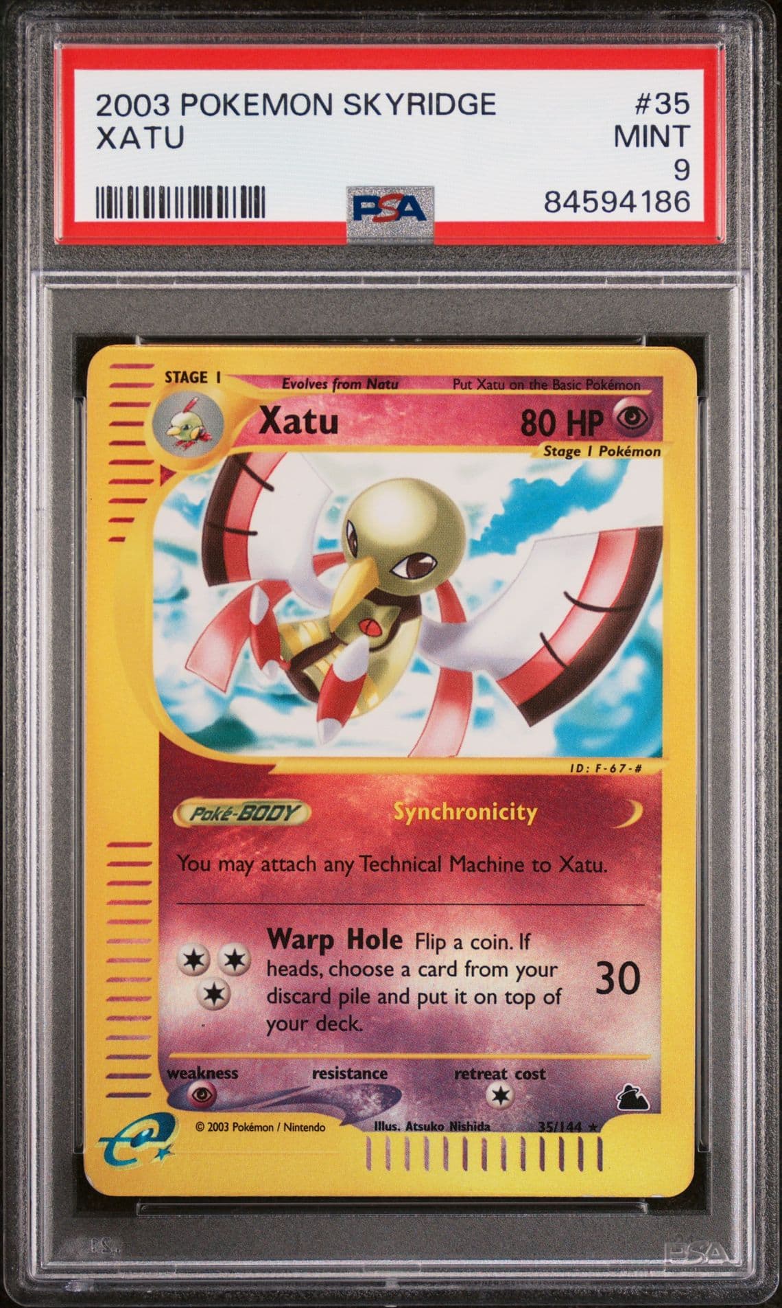PSA 9 Xatu #35 2003 Pokemon Skyridge 84594186