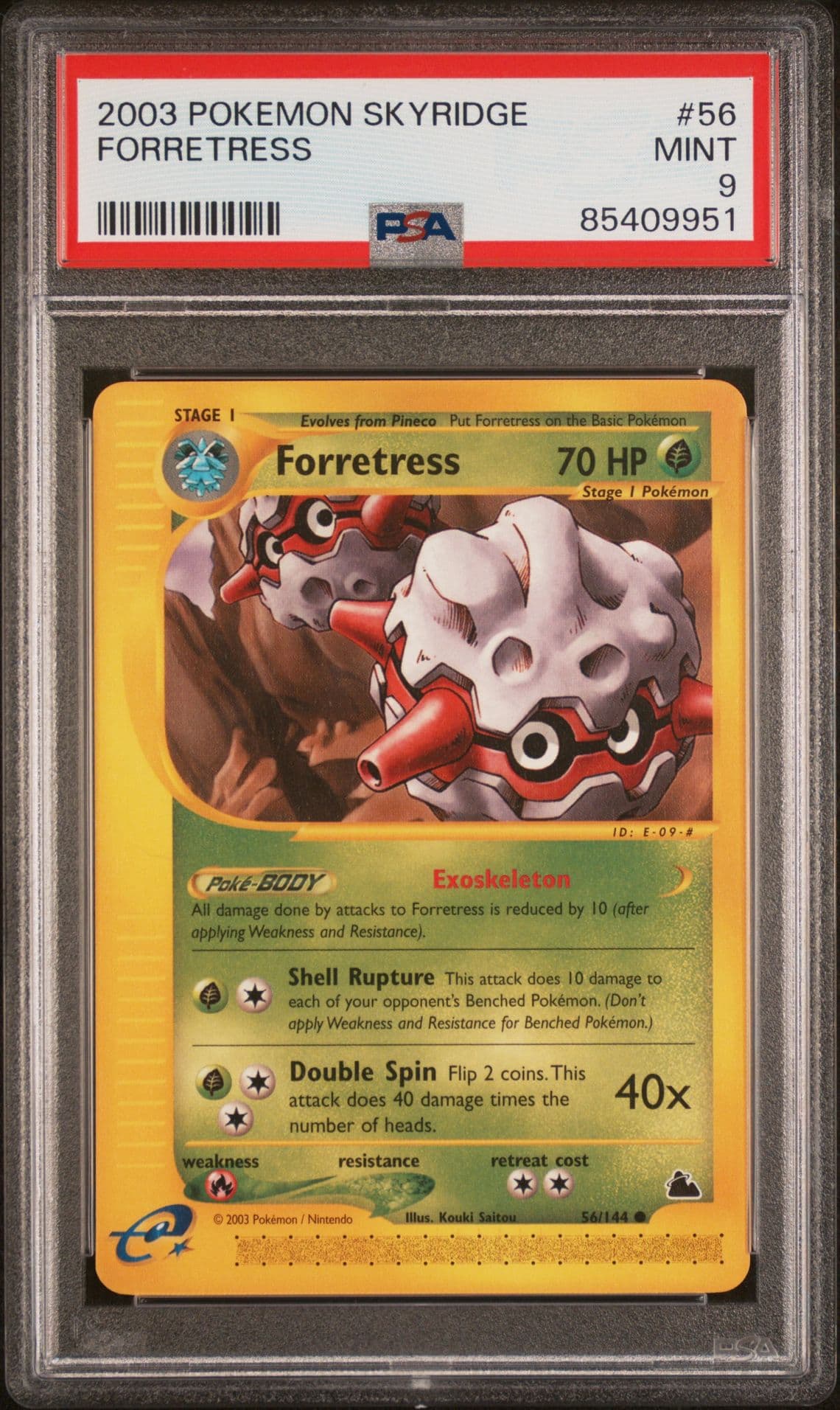 2003 POKEMON SKYRIDGE #56 FORRETRESS PSA 9