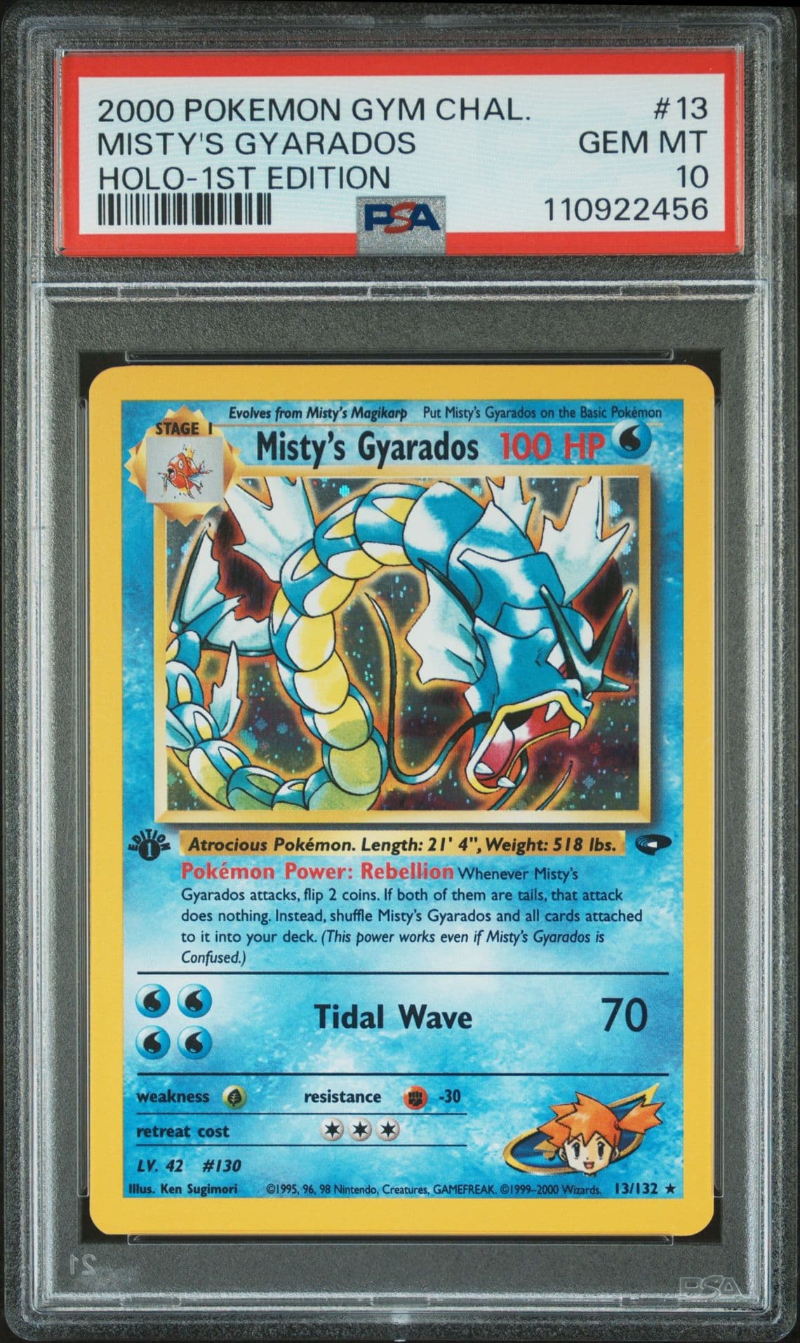 Misty's Gyarados Gym Challenge 1st Edition Holo  #13 PSA 10 🎉New Cert🎉