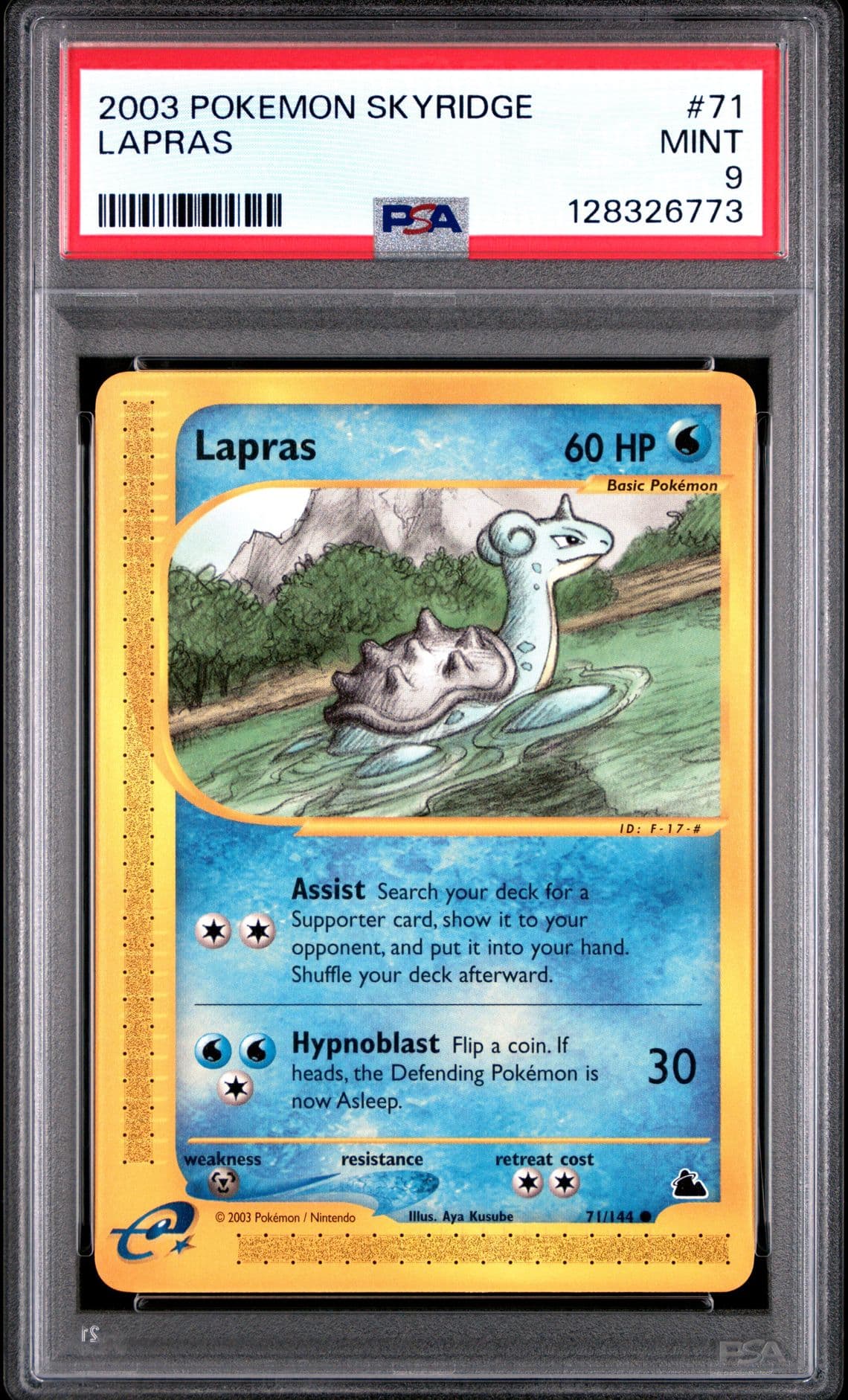 2003 POKEMON SKYRIDGE #71 LAPRAS PSA 9