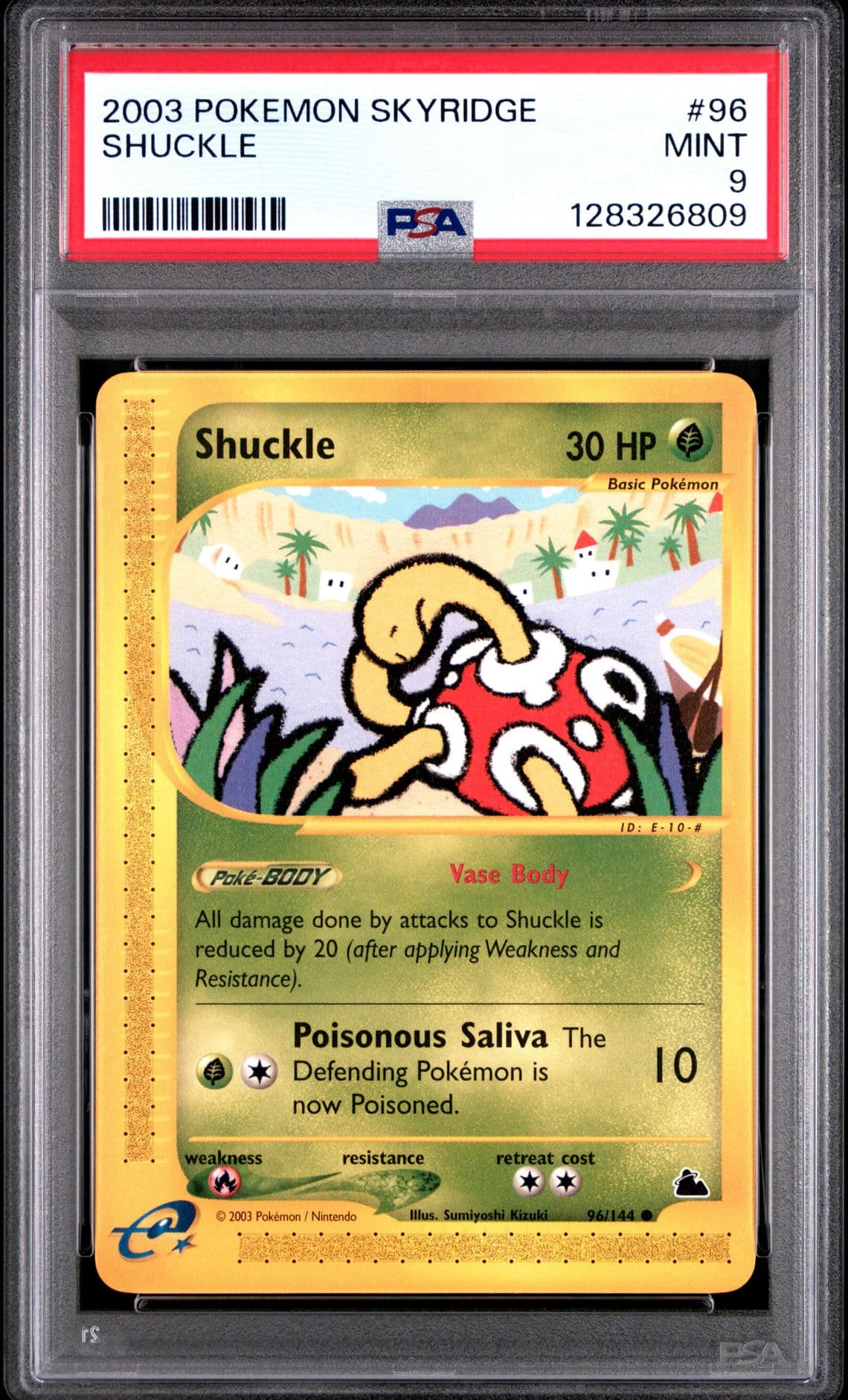 2003 POKEMON SKYRIDGE #96 SHUCKLE PSA 9