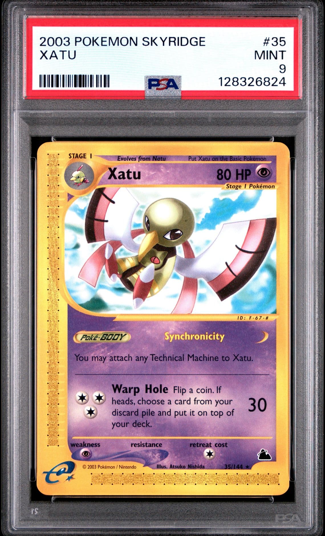 2003 POKEMON SKYRIDGE #35 XATU PSA 9