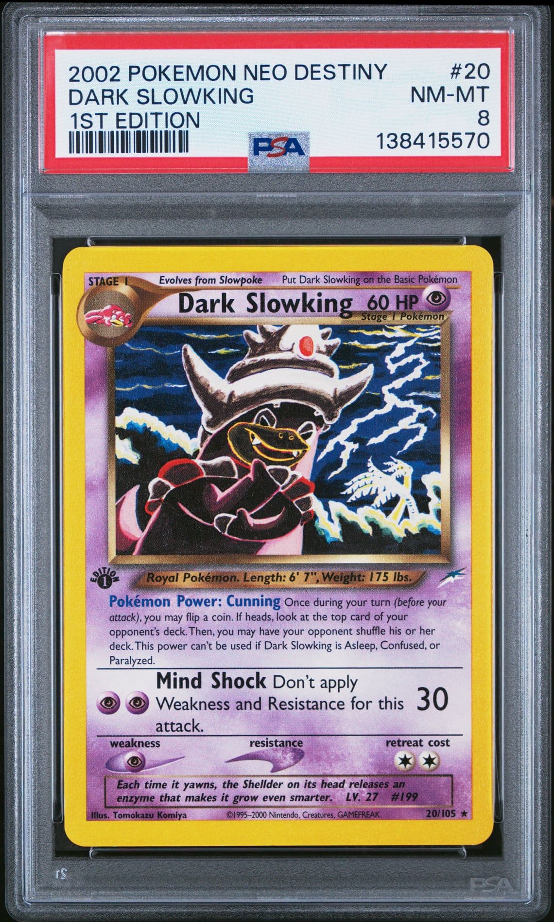PSA 8 Dark Slowking 20/105 1st Edition Neo Destiny Pokemon