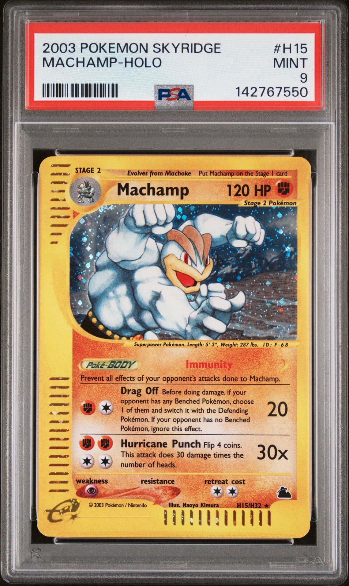2003 Pokemon Machamp Skyridge Holo #H15 PSA 9 MINT