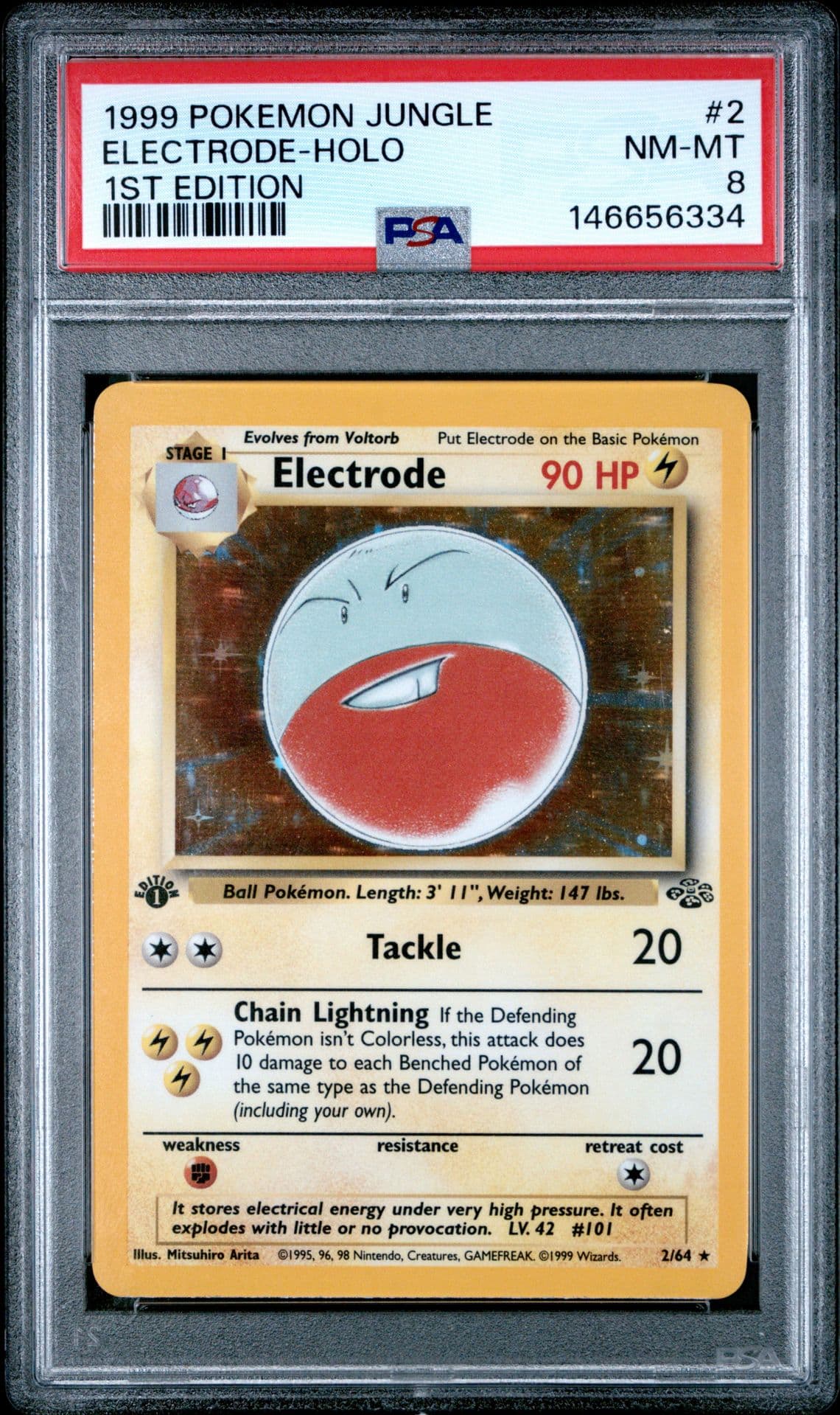 Electrode Holo 1st Edition PSA 8 1999 Pokemon Jungle #2