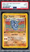 PSA 9 Pokemon 2001 1st Edition Neo Discovery Pupitar Uncommon #45