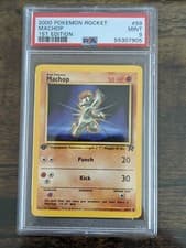 Pokemon PSA 9 1ST EDITION MACHOP 59/82 - TEAM ROCKET SET - MINT