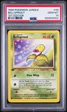 PSA 10 GEM -🔥1999 WoTC VINTAGE 1ST EDITION🔥POKEMON JUNGLE - BELLSPROUT 49/64