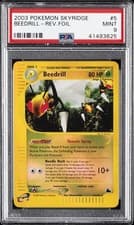 2003 POKEMON SKYRIDGE #5 BEEDRILL-REVERSE FOIL PSA 9