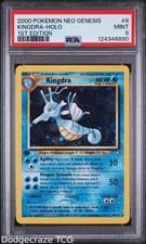 2000 Pokemon Neo Genesis 1st Edition Kingdra Holo 8/111 PSA 9