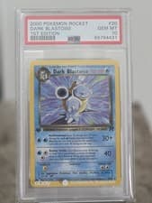 Pokémon Dark Blastoise Team Rocket 1st Edition PSA 10 Card 20/82 Non-holo