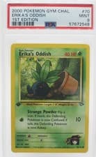 PSA 9 MINT 2000 Pokémon Gym Challenge #70 Erika's Oddish 1st Edition !!!