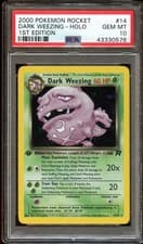 PSA 10 GEM MINT Dark Weezing 14/82 HOLO Team Rocket 1ST EDITION Pokemon Card