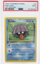 PSA 9 MINT 1999 Pokémon Fossil #54 Shellder 1st Edition !!!