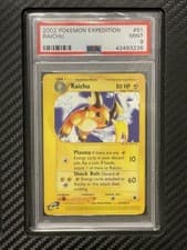 2002 PSA 9 Raichu #61 Rare Pokemon TCG Expedition Base Set Eseries