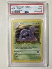 Pokémon PSA 9 1st Edition Muk 13/62 Fossil Holo