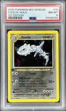 2000 Pokemon Neo Genesis Steelix 1st Edition Holo Rare #15/111 (PSA 8)