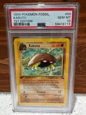 1999 Pokemon TCG Fossil Set 1st Edition #50 Kabuto PSA 10 GEM MINT Vintage WOTC
