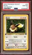 PSA 10 GEM MINT Eevee 55/82 Team Rocket 1ST EDITION Pokemon Card