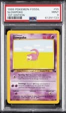 1999 POKEMON FOSSIL 1ST EDITION #55 SLOWPOKE PSA 9