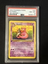Slowbro 43/62 (1st Edition) Fossil Regular *PSA 8*