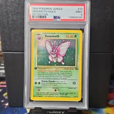 *NEW CERT* Pokémon 1999 Jungle Venomoth Holo Rare 1st Edition PSA 9 13/64