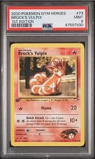 2000 Gym Heroes # 73 Brock'S Vulpix PSA 9 Mint 1st Edition Pokemon