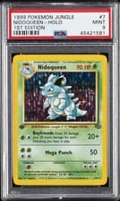 1999 POKEMON JUNGLE 1ST EDITION #7 NIDOQUEEN-HOLO PSA 9