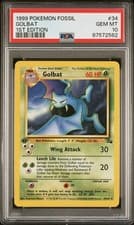 Golbat 1st Edition Pokemon Fossil 34/62 PSA 10