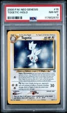 2000 Pokémon Neo Genesis Unlimited Togetic Holo #16/111 PSA 8 NM-MT