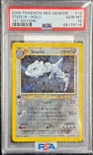 2000 POKEMON NEO GENESIS STEELIX - HOLO 1ST EDITION #15 💎 PSA 10