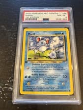 Pokemon Card - Marill 66/111 1st Edition Common - Neo Genesis - PSA 8