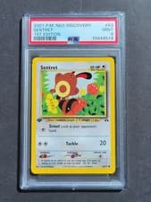 PSA 9 1ST EDITION SENTRET 63/75 - NEO DISCOVERY NON HOLO - MINT