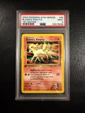 Pokemon Gym Heroes #63 - Blaine's Ponyta - MINT - 1st Edition - PSA 9!