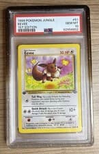 Eevee #51 - PSA 10 - Guard Included - 1999 Pokemon Jungle 1st Edition - WOTC