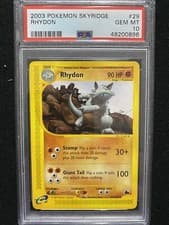 2003 Pokemon Skyridge Rhydon 29/144 PSA 10 Gem Mint