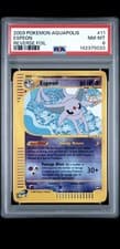 2003 POKEMON AQUAPOLIS #11 ESPEON-REVERSE FOIL PSA 8