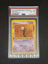 Pokemon 2002 - 1st Edition - Neo Destiny - Unown L - Common - #86 - PSA 8