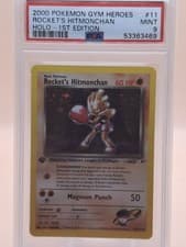Pokemon Rocket's Hitmonchan Gym Heroes 1st Edition Holo Rare #11 PSA 9 Mint