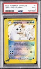 2003 POKEMON SKYRIDGE #7 DEWGONG-REVERSE FOIL PSA 9