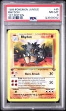 1999 POKEMON JUNGLE 1ST EDITION #45 RHYDON PSA 8