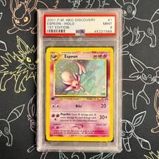 PSA 9 - 2001 Pokemon Espeon 1st Edition Neo Discovery Holo #1 SWIRL