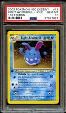 PSA 10 GEM MINT Light Azumarill 13/105 HOLO Neo Destiny 1ST EDITION Pokemon Card