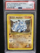 2000 Pokemon Gym Challenge 1st Edition Blaine's Rhyhorn 65/132 PSA 9 Mint