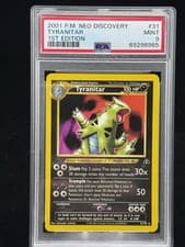 Tyranitar #31 Non-Holo 1st Edition Neo Discovery 2001 Pokémon PSA 9 🦖