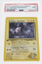 PSA 9 MINT 2000 Pokémon Gym Heroes #50 LT. Surge's Magnemite 1st Edition !!!
