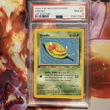 PSA 8 1ST EDITION WEEDLE 70/75 - NEO DISCOVERY NON HOLO - NM/MINT