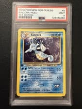 2000 Pokemon Neo Genesis 1st Edition Holo Rare Kingdra PSA 9 8/111