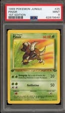 Pokemon Pinsir Jungle 1st Edition NON Holo Rare #25 PSA 9 Mint