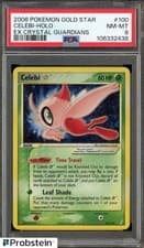2006 Pokemon Gold star Ex Crystal Guardians #100 Celebi Holo PSA 8 NM-MT